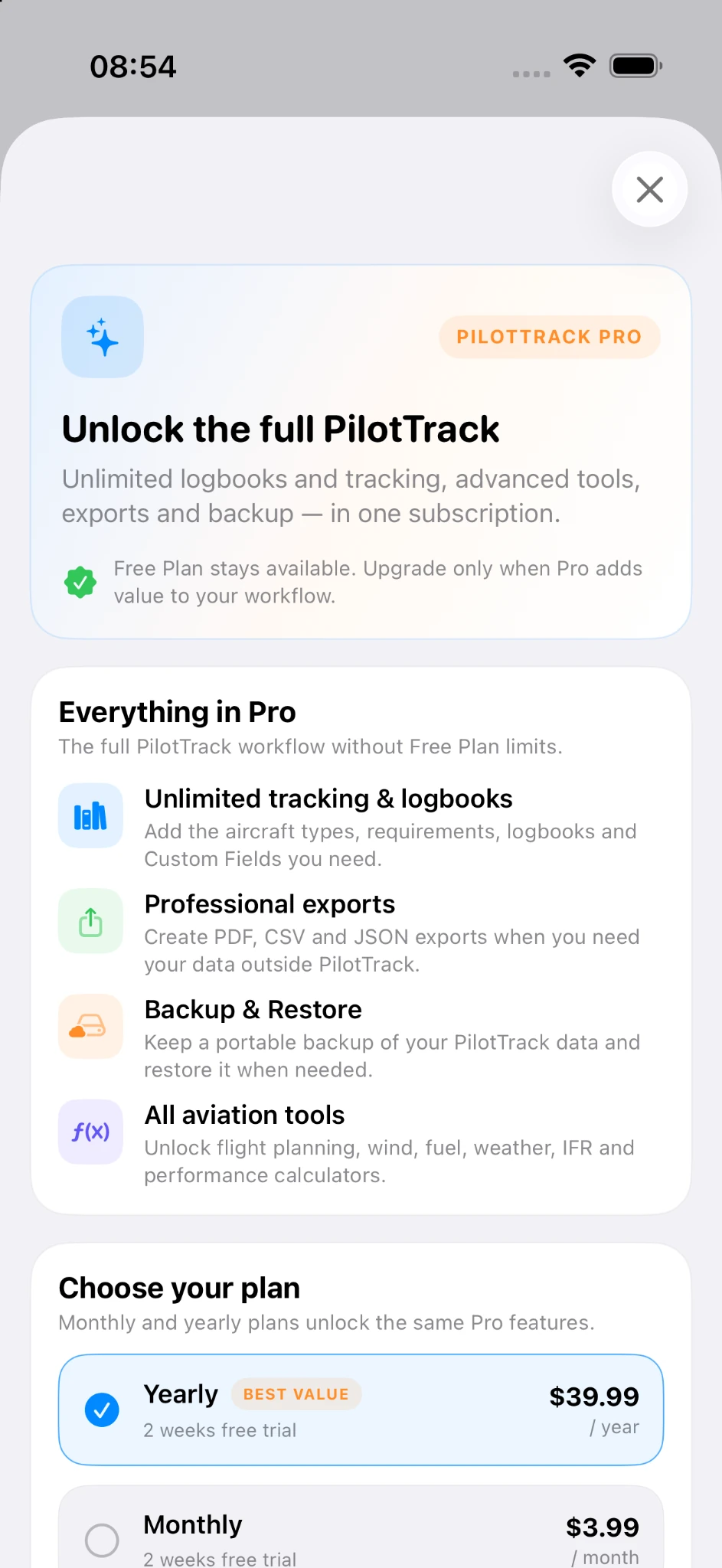 PilotTrack live Quick Capture on the iPhone Lock Screen